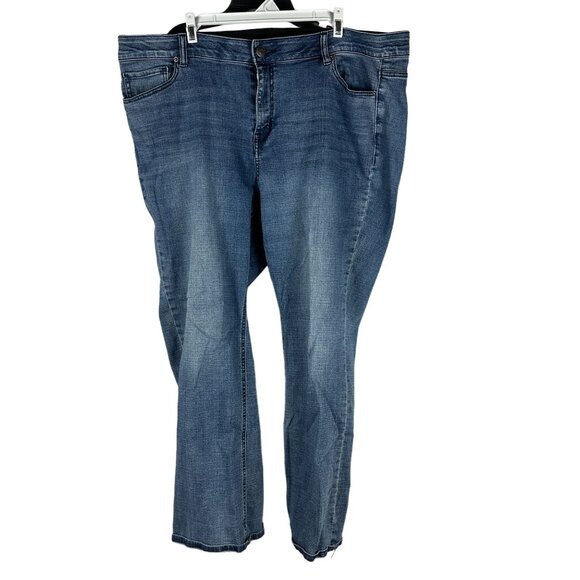 Venezia Lane Bryant Women's Blue Straight-Leg Jeans Size 22S - Picture 1 of 4